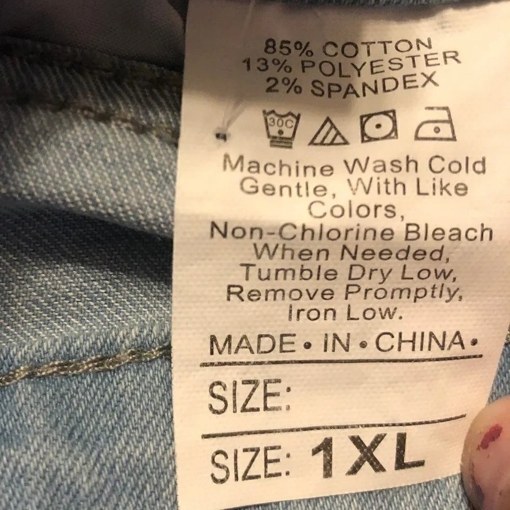 Light Wash Super Ripped Skinny Jeans NWT 1X 2X 3X